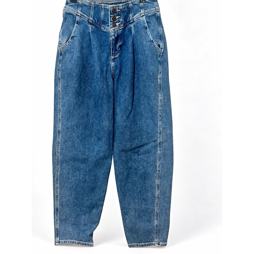 Hollister Ultra High-Rise ’80s Mom Jeans, Size 5R 27x26, Blue Tapered Ankle